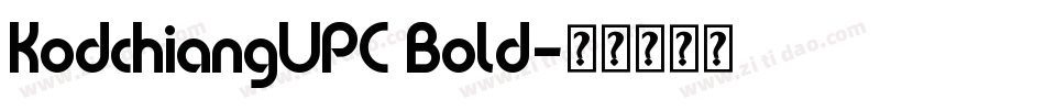 KodchiangUPC Bold字体转换